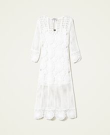 Robe longue en maille crochet Off White Femme 221AT3041-0S