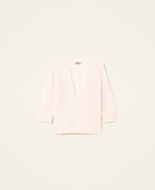 Jersey sin costuras de mohair mixto Rosa Parisienne Mujer 222TP3190-0S