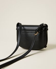 Shoulder bag with enamelled logo Black Woman 221TB7171-02