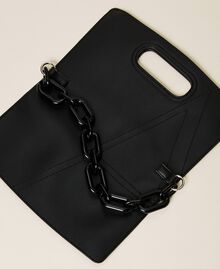 Faltbare Tasche mit Logo Schwarz Frau 221AO8033-04
