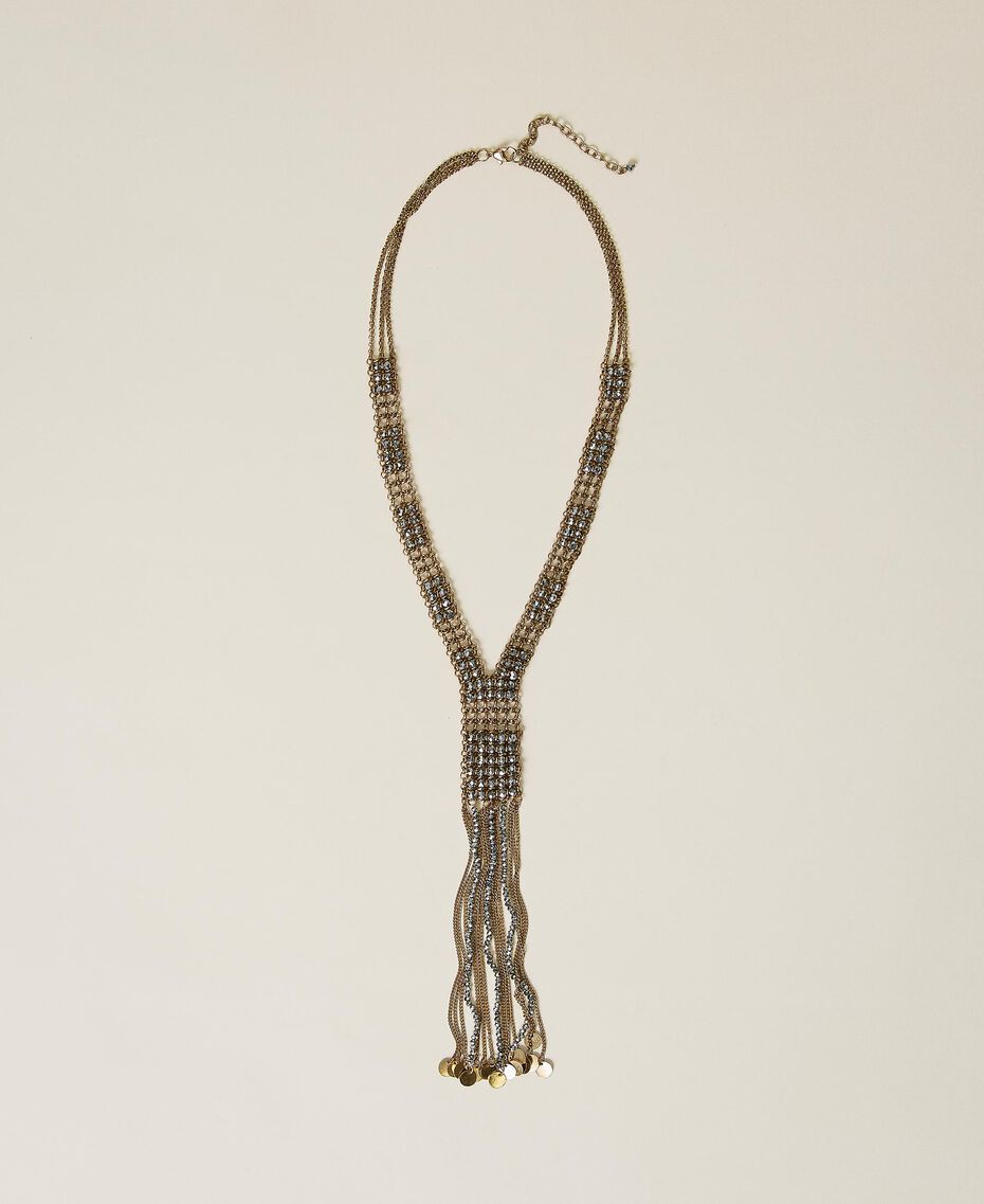 Collier avec franges et perles Laiton Usé Femme 221TA404C-01