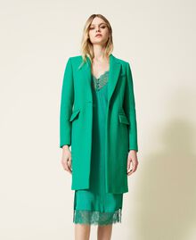 Vestido midi de jacquard animal print Verde «Pepper Mint» Mujer 222TP2092-0T
