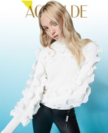 Turtleneck jumper with pleated ruffles Lily Woman 222AP3231-01