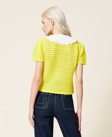 Regular jumper with removable collar Vivid Yellow Woman 221AT3152-05