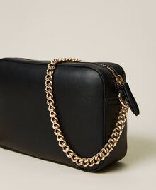 Shoulder bag with pocket and logo Black Woman 222TB7381-04