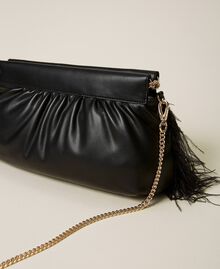 Clutch bag with feathers Black Woman 222TB7400-02