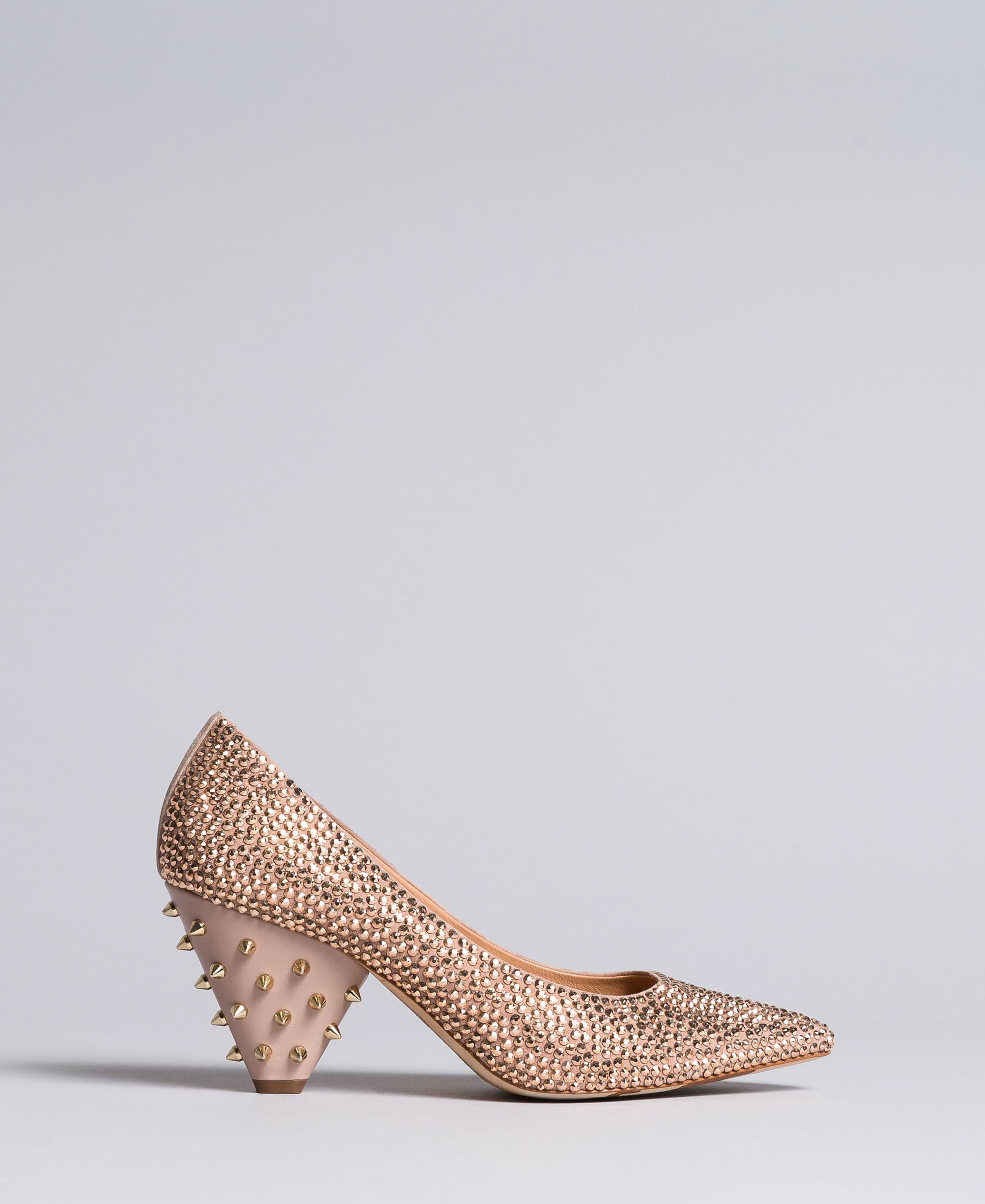 dusky pink suede court shoes