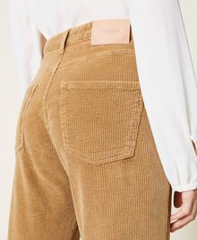Straight corduroy trousers “Golden Rock” Beige Woman 212TT2323-06