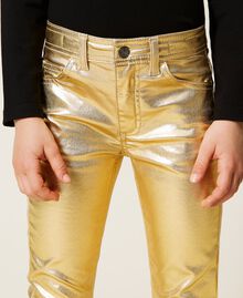Laminated skinny trousers "Laminated" Gold Child 222GJ2200-05