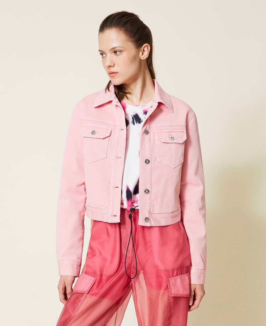 Bull jacket with logo lining "Hot Pink" Woman 221AT2360-03