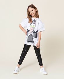 Maxi t-shirt avec tulle et legging Imprimé « Teen Girl » Enfant 221GJ224D-01