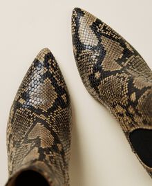 Animal print leather ankle boots Dark Leather Python Print Woman 212TCT082-04
