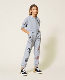 Embroidered sweatpants Light Gray Mélange Child 212GJ2294-01