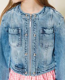 Blouson en jean avec clous rivetés Denim Moyen Enfant 221GJ2421-05