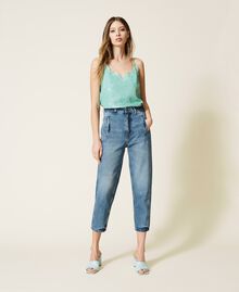 Jeans lavaggio green cast Blu "Denim Medio" Donna 221TP2641-01