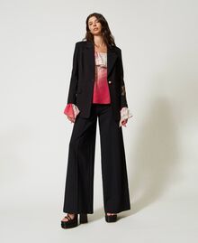 Blazer with bow embroidery Black Woman 231AP2042-0T
