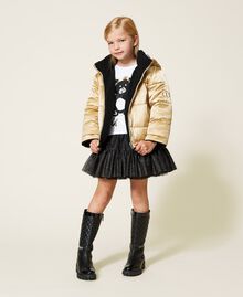 Reversible puffer jacket with faux fur Off White Child 222GJ211E-0T