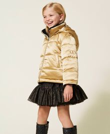 Reversible puffer jacket with faux fur Off White Child 222GJ211E-02