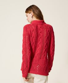 Treeblend yarn seamless turtleneck jumper "Dunes Melange” Beige Woman 222TT3080-04