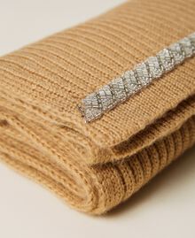 Sciarpa in maglia con ricami African Beige Donna 222LI4WEE-03