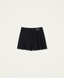 Trouser skirt with jewel logo Black Child 222GJ2160-0S