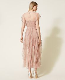Full-length tulle gown with ruffle Suntan Pink Woman 222TT2020-04