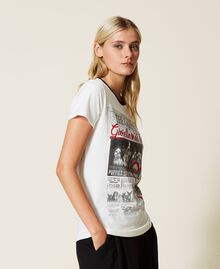 T-shirt avec imprimé pailleté Blanc Sugar Femme 222LL2G22-03