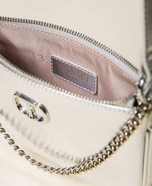 'Petite' laminated shoulder bag Silver Woman 222TB709E-05