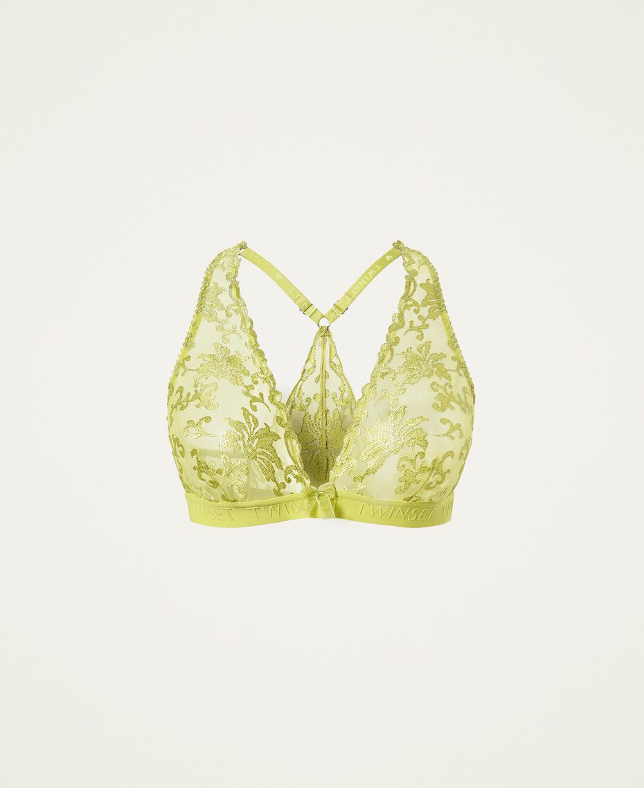 Soutien-gorge triangle en dentelle Vert « Green Oasis » Femme 221LL6D22-0S