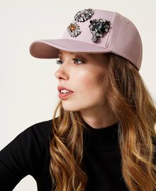 Baseball cap with embroideries "Wood Rose” Pink Woman 212AO5360-0S