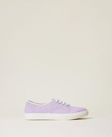 Baskets à lacets en tissu Violet « Pastel Lilac » Femme 221ACT150-02