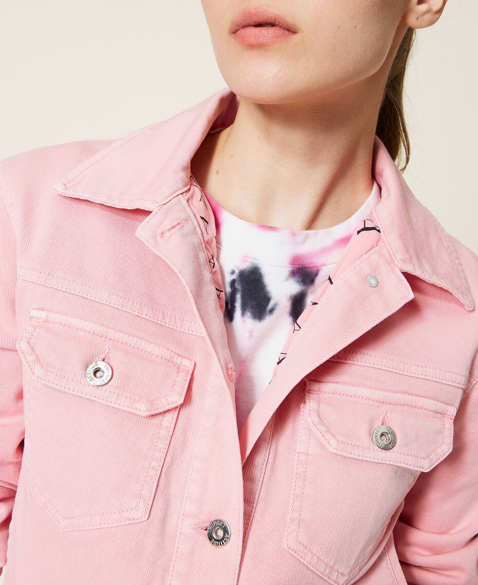 Bull jacket with logo lining "Hot Pink" Woman 221AT2360-02