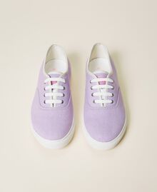 Baskets à lacets en tissu Violet « Pastel Lilac » Femme 221ACT150-05
