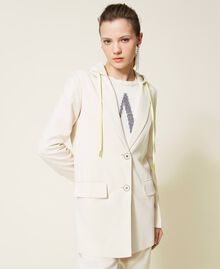 Blazer with removable hood Pale Cream Woman 221AT2531-03