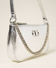 'Petite' laminated shoulder bag Silver Woman 222TB709E-02