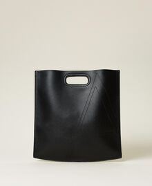Faltbare Handtasche mit Logo Schwarz Frau 221AO8031-01