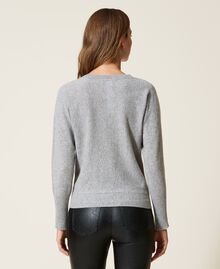 Wool and cashmere blend jumper Melange Grey Woman 222TT3351-03