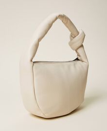 Mittelgroße Hobo-Tasche mit Knoten „Parchment“-Beige Frau 222AA7011-04
