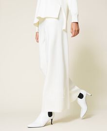 Knit palazzo trousers White Snow Woman 212TP3247-03