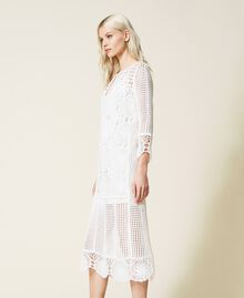 Robe longue en maille crochet Off White Femme 221AT3041-05