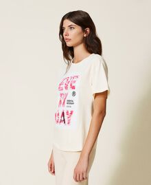 T-shirt regular avec imprimé Beige « Parchment » Femme 222AP2174-03