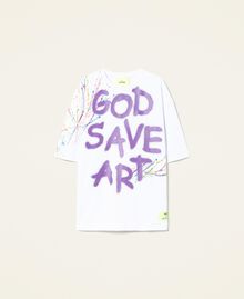 T-shirt unisex MYFO 'God Save Art' Bianco Unisex 999AQ2012-0S