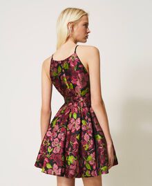 Floral jacquard dress Woman, Fuchsia | TWINSET Milano