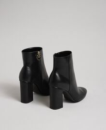 Faux leather ankle boots Black Woman 192MCT030-04