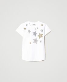 T-shirt avec imprimé pailleté d’étoiles Meringue Enfant 231GJ2065-0S