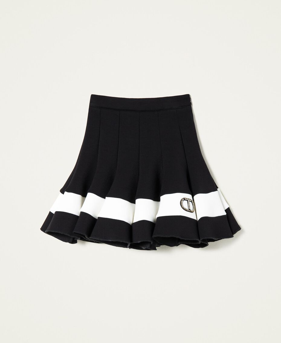 Scuba skirt with rhinestone logo Off White Child 222GJ2142-0S