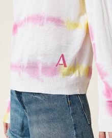 Regular jumper tie-dyed by hand Off White Multicolour Woman 221AT3180-05