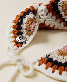 Bandana crochet multicolore Multicolore Orange « Spicy Curry »/Chantilly/Bleu « Space Blue » Femme 221AO536B-02