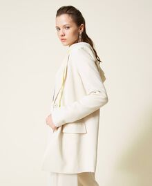 Blazer with removable hood Pale Cream Woman 221AT2531-04