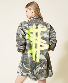Myfo unisex jacket with camouflage print "Hiding Pattern" Grey Print Unisex 999AQ208A-03